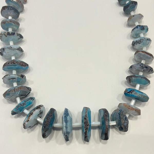 ÉDITIONS LIMITÉES graduated blue agate necklace