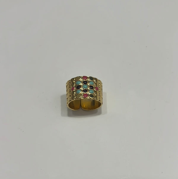 NOEMIE centered enamel ring