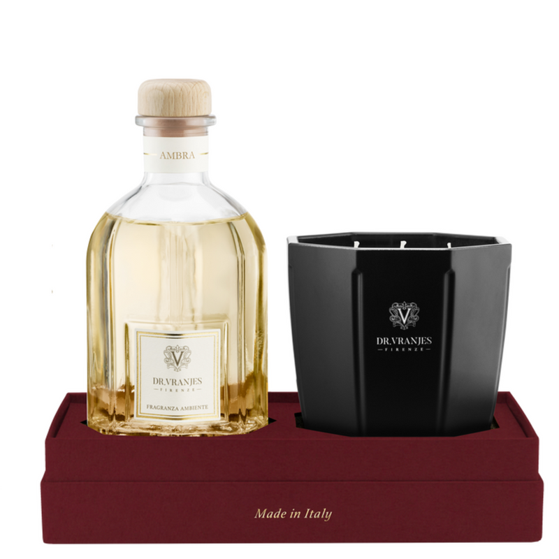 Gift Box Ambra Home Diffuser 500ml+ Candle 500g