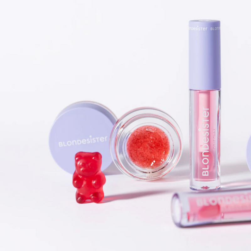 KIT LIP CARE DUO (Coconut Lip Oil, Lip Scrub, beauty case)