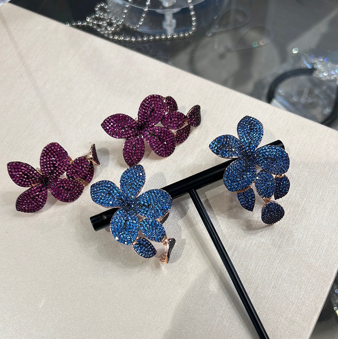 ORECCHINI FIORE PENDENTE MULTICOLOR PERRIS STORE