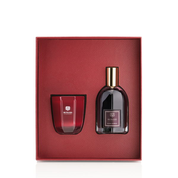 Gift Box Rosso Nobile Candle 80 gr with 100 ml Spray